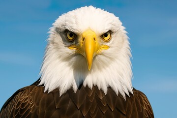Fototapeta premium Bald Eagle Portrait with Intense Gaze