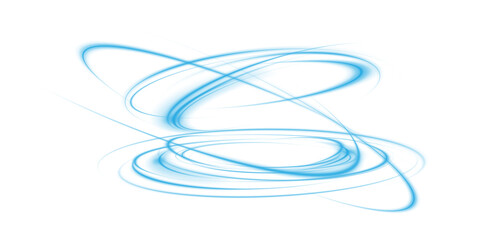An Abstract Blue Light Swirl design set against a Transparent Background, showcasing visual elegance and beauty