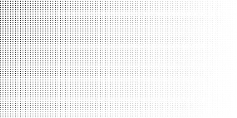 Black polka dots seamless pattern on white background. Halftone minimalist abstract wall in  modern dot