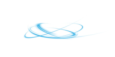 An Abstract Blue Light Swirl design set against a Transparent Background, showcasing visual elegance and beauty