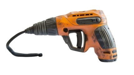 Cordless concrete vibrator, Transparent background, PNG file