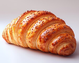 Classic french croissant isolated on high resolution picture