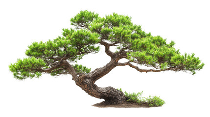 Corkscrew pine tree, Transparent background, PNG file
