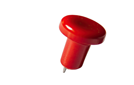 Close-up of a red push pin