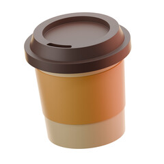 3D Render of a Takeaway Coffee Cup