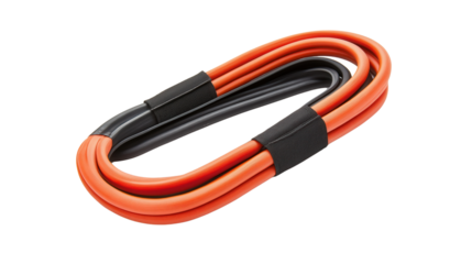 Dual-resistance resistance band kit, Transparent background, PNG file