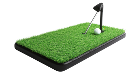 Digital golf putting trainer, Transparent background, PNG file