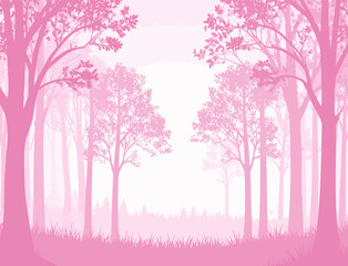 Obraz premium Girly forest landscape 04