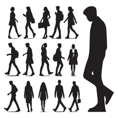 Obraz premium silhouettes of people vector