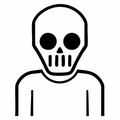 Vector illustration Skull-faced figureVector