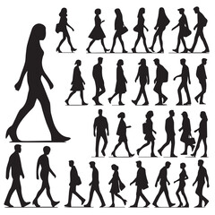 vector silhouettes of people