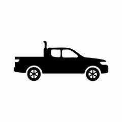 Pickup Truck Silhouette IconVector