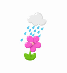 Fototapeta premium Flower in RainfallVector