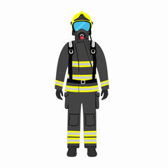Firefighter in Protective GearVector