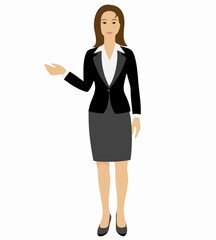 Businesswoman in suit presentingVector