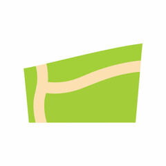 Abstract Map of a Winding RoadVector