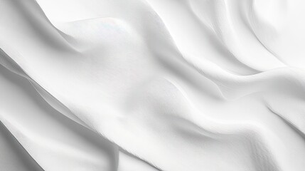 Fototapeta premium White fabric draped in soft folds