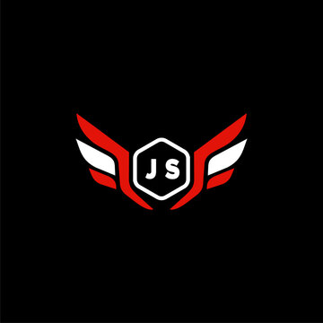 JS Initials Vektor Stok Otomotif Logo Design