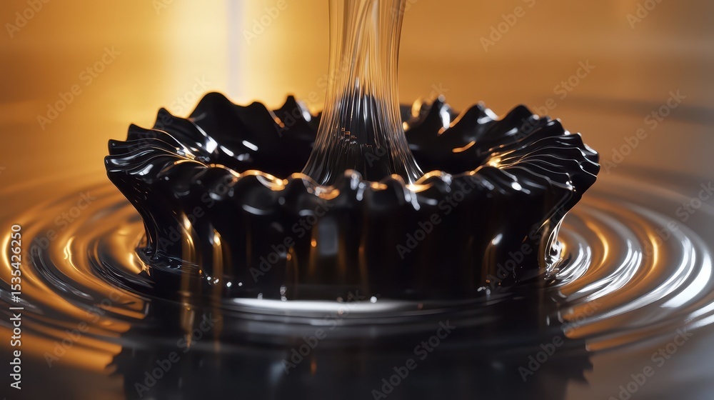 Poster dynamic ferrofluid actuator forming unique shapes with fluid motion