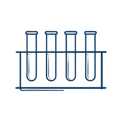 Test tube icon for medical analyses, ideal for laboratory settings and healthcare research