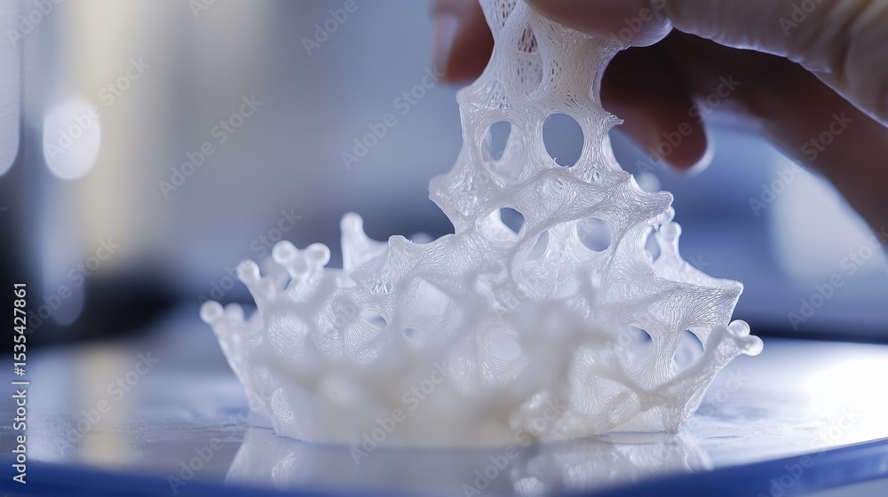 Poster self-expanding 3d printed polymer structure demonstrating morphing capability