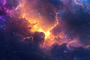 Fototapeta premium Cosmic Nebulae Explosion