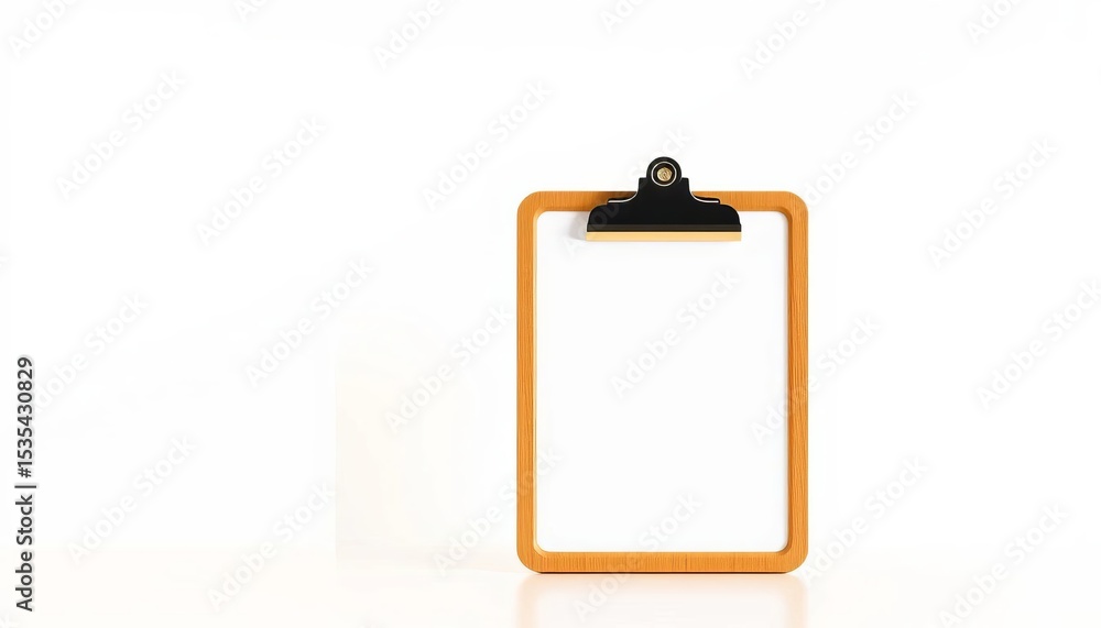 Poster clean, minimalist vector clipboard icon; stylized design with sharp lines, art, element