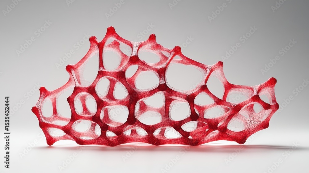 Poster nanoscale organic framework structure with covalent bonds in red