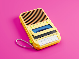 cassette retro recorder bright