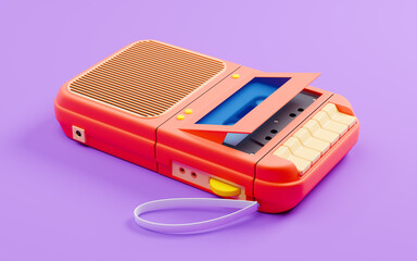 cassette retro recorder bright