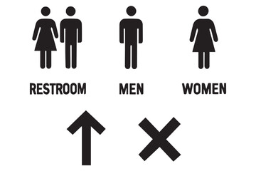 restroom, icons, men, women, wc, accessible, bathroom, symbols, icon set