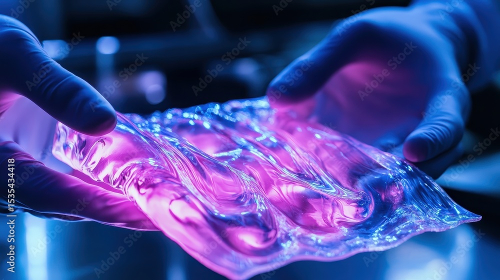 Poster responsive hydrogel stimuli with expanding and contracting features