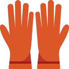 hand in gloves vector art illustration 