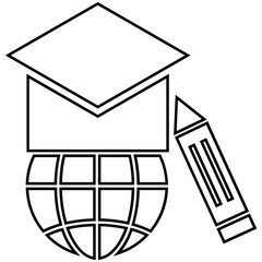 graduation cap and diploma