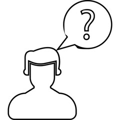 human head with question mark