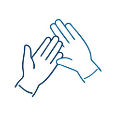 Obraz premium Medical gloves icon, perfect for healthcare applications and prevention in clinical settings