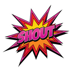Shout bubble (comic-style spiky edges)
