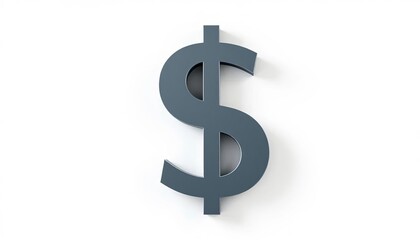 Gray dollar sign vector icon on light background, symbolizing business investment,  dollar,  stock