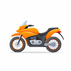 Obraz premium Orange Motorcycle Illustration A Detailed Side View of a Powerful Sportbike
