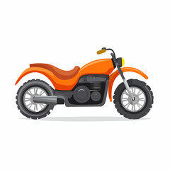 Fototapeta premium Orange Motorcycle Illustration Powerful 2500cc Engine Design