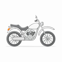 Fototapeta premium Vintage Motorcycle Illustration Classic Two-Wheeler Design