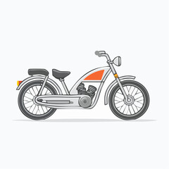 Vintage Motorcycle Illustration Classic Two-Wheeler Design