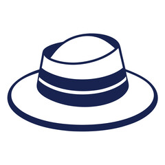 Boater Hat Vector Template Technical Drawing for Fashion Design and Apparel Mockups