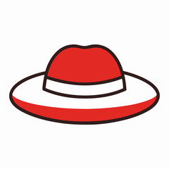 Boater Hat Vector Template Technical Drawing for Fashion Design and Apparel Mockups