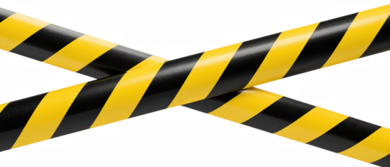 Caution tape in black and yellow colors, commonly used for safety and warning purposes, creates striking visual contrast