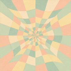 Retro circus pattern with vibrant geometric shapes and colors, ideal for background
