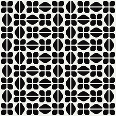 Fototapeta premium Seamless black and white mid century modern geometric pattern for backgrounds, fabric design, home decor.