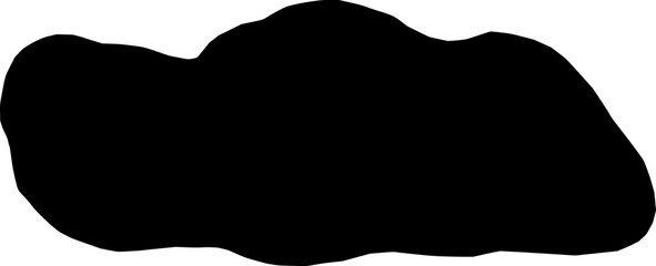 Beach rock silhouette