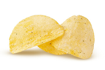 potato chips isolated on transparent or white background. high quality png image