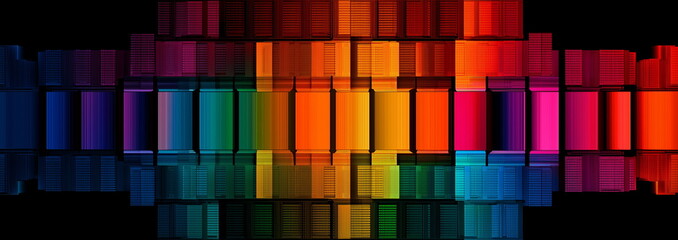 Rainbow reflection of a Semiconductor or electronics processor wafer circuit pattern microscope imaging, surface background. Abstract microprocessor. Hi-tech processing industry concept background. 